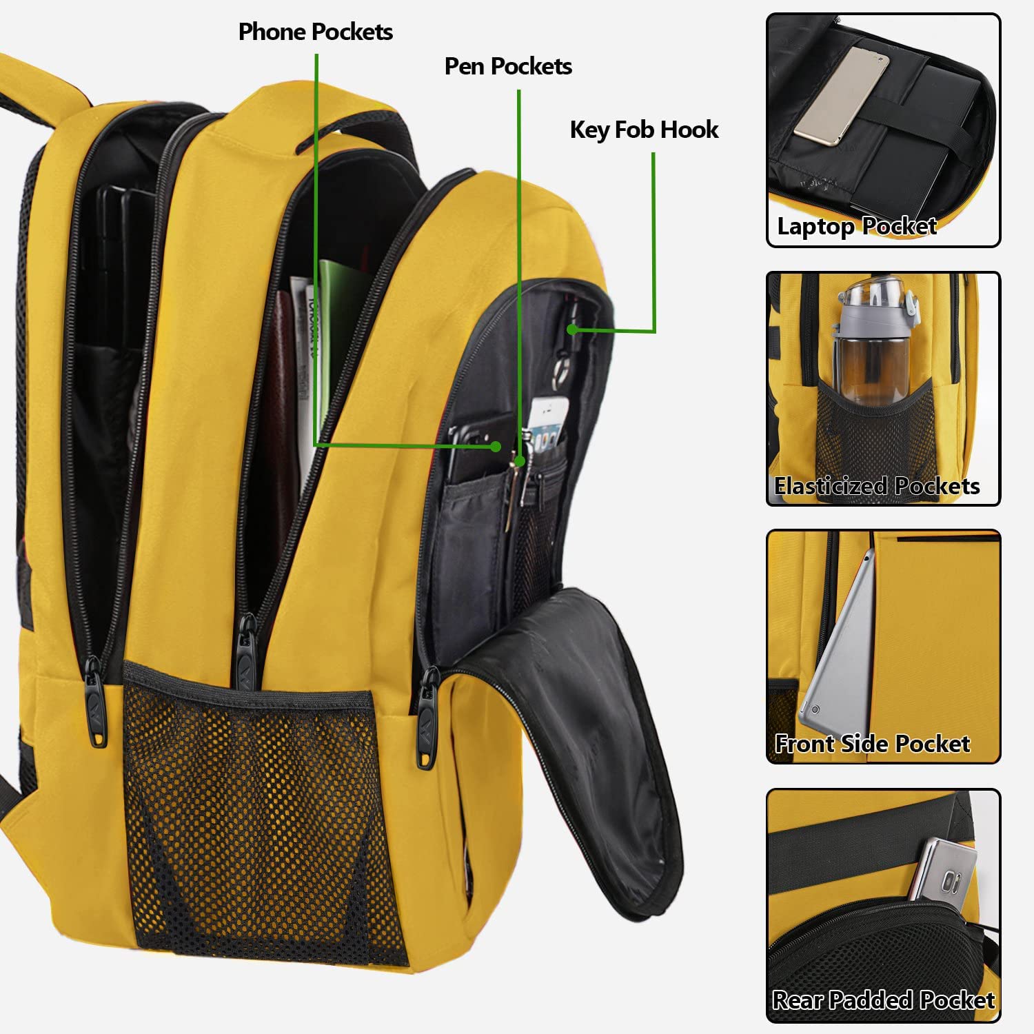 MATEIN Extra Large Backpack, 17 Inch Travel Laptop Backpack with USB Charging Port, Anti Theft TSA Friendly Business Work School Bookbag for Men Women - Image 3